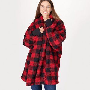 BumbleBella by Jill Martin Regular Sherpa Shawl Collar Button Lounger - a521465